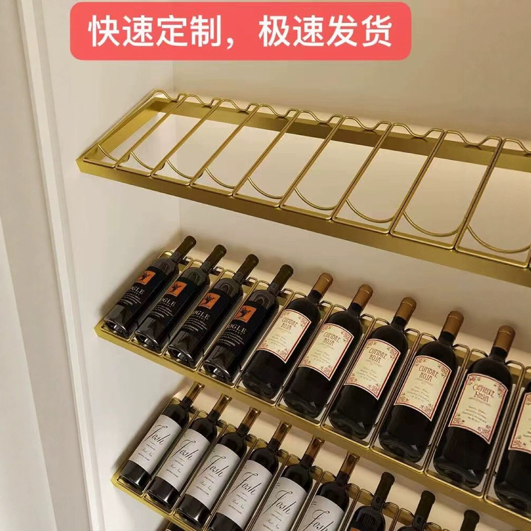 Wine Rack Gold Oblique Home Wine Cabinet Display Rack Metal Red Wine Display Rack Modern Simple