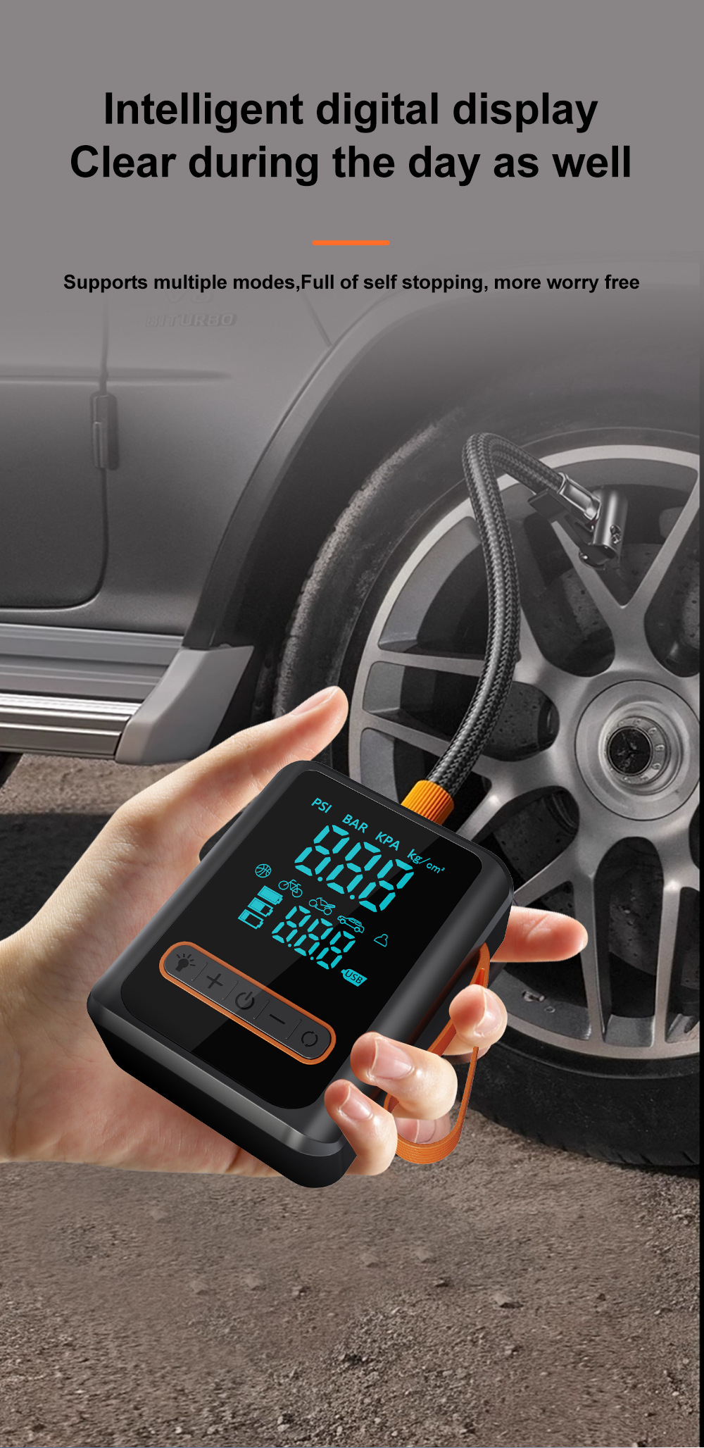 Cross-Border Electric Vehicle Air Pump, Motorcycle Tire Emergency Start-Up Power Bank, Car-Mounted Electric Vehicle Air Pump