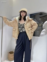 2022年冬季新款韓國YCH碎花羽絨服女短款印花面包服時尚加厚外套