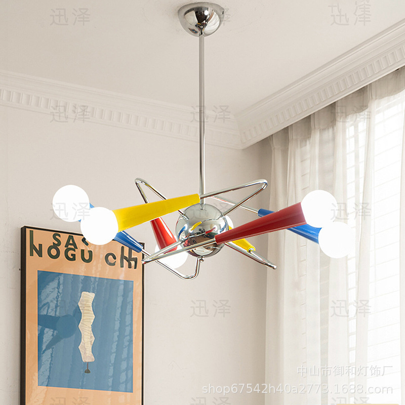 Planet Lamp Memphis Style Lamp Bauhaus Living Room Chandelier Dopamine Children's Room Lamp Boys and Girls Bedroom Lamp Planet Lamp Memphis Style Lamp Bauhaus Living Room Chandelier Dopamine Children's Room Lamp Boys and Girls Bedroom Lamp