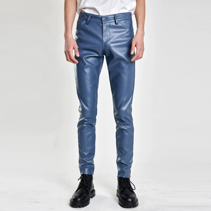 Мужские летние тонкие весенние эластичные зеленые дышащие брюки, slim fit