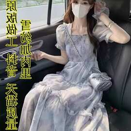 连衣裙显瘦胖mm时尚女装法式碎花新款超仙夏减龄2026裙甜美清新
