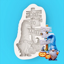 圣诞节小矮人路牌翻糖硅胶模具 DIY 巧克力蛋糕装饰烘焙模具18297