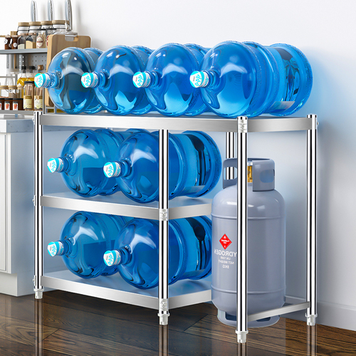 Wholesale gas rack floor-standing kitchen cabinet shelf storage rack stainless steel cabinet countertop storage dining cabinet