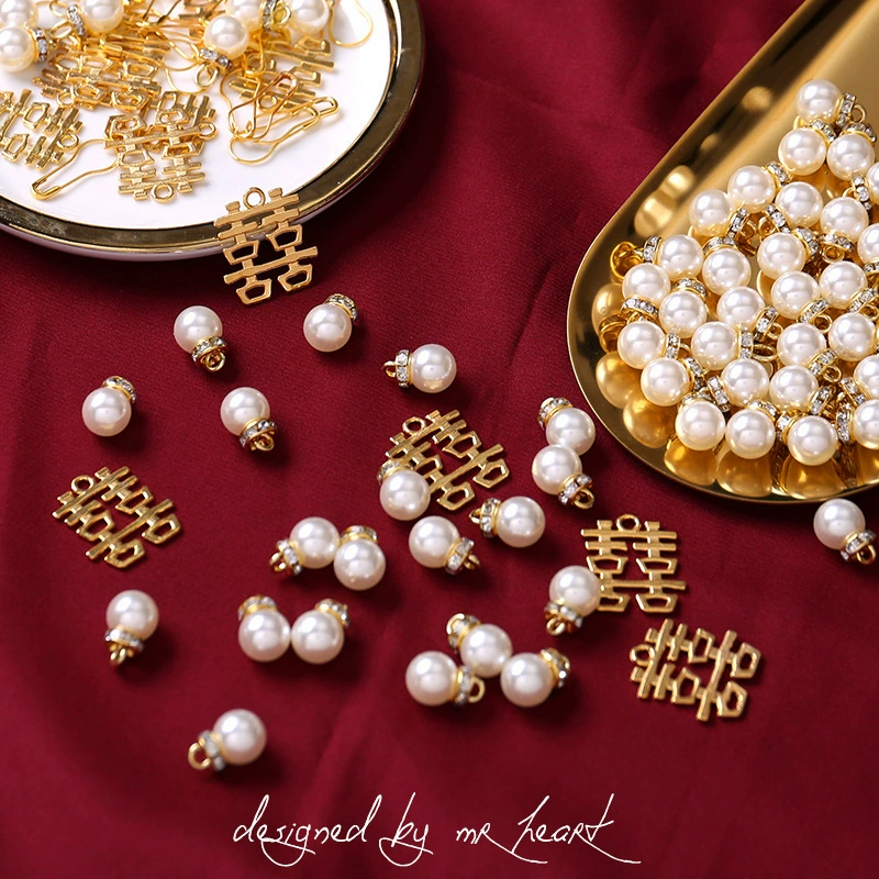 Hisheng слово кулон Маленькие металлические аксессуары перечислены Подарочная коробка кулон мини ювелирные украшения китайский золотой круглый счастливое слово маленький размер