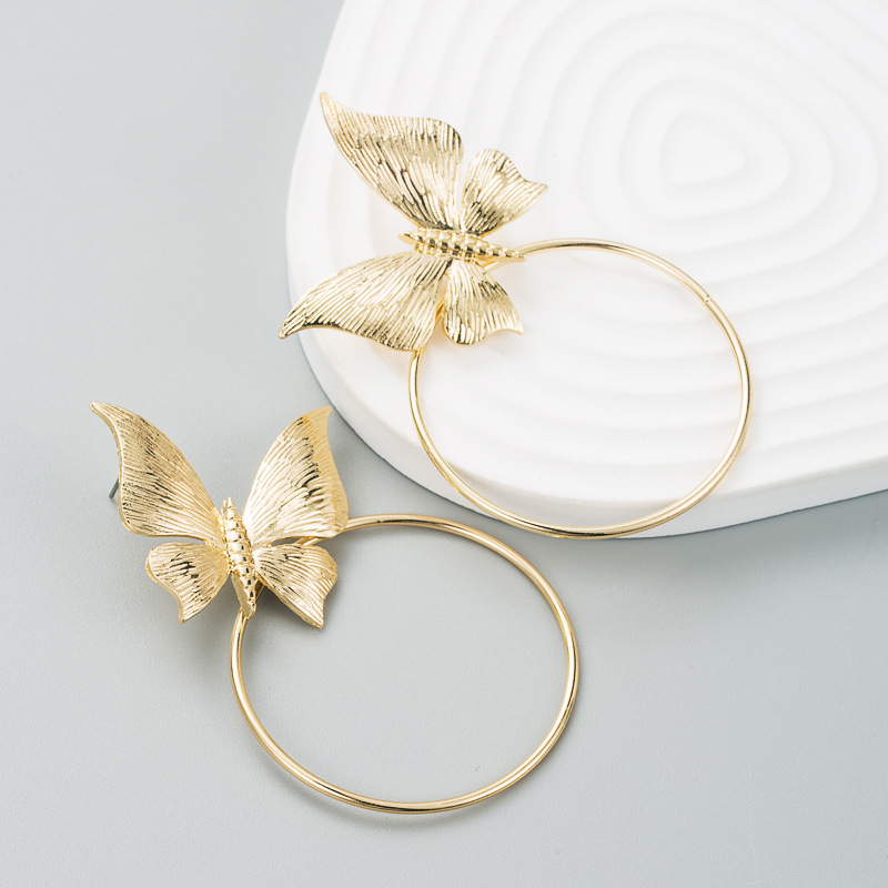 Fashion Alloy Butterfly Female Minimalist Wholesale Earrings display picture 2