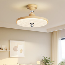 2025年新款餐厅灯原木色吸顶灯卧室书房半吊灯飞碟护眼灯具
