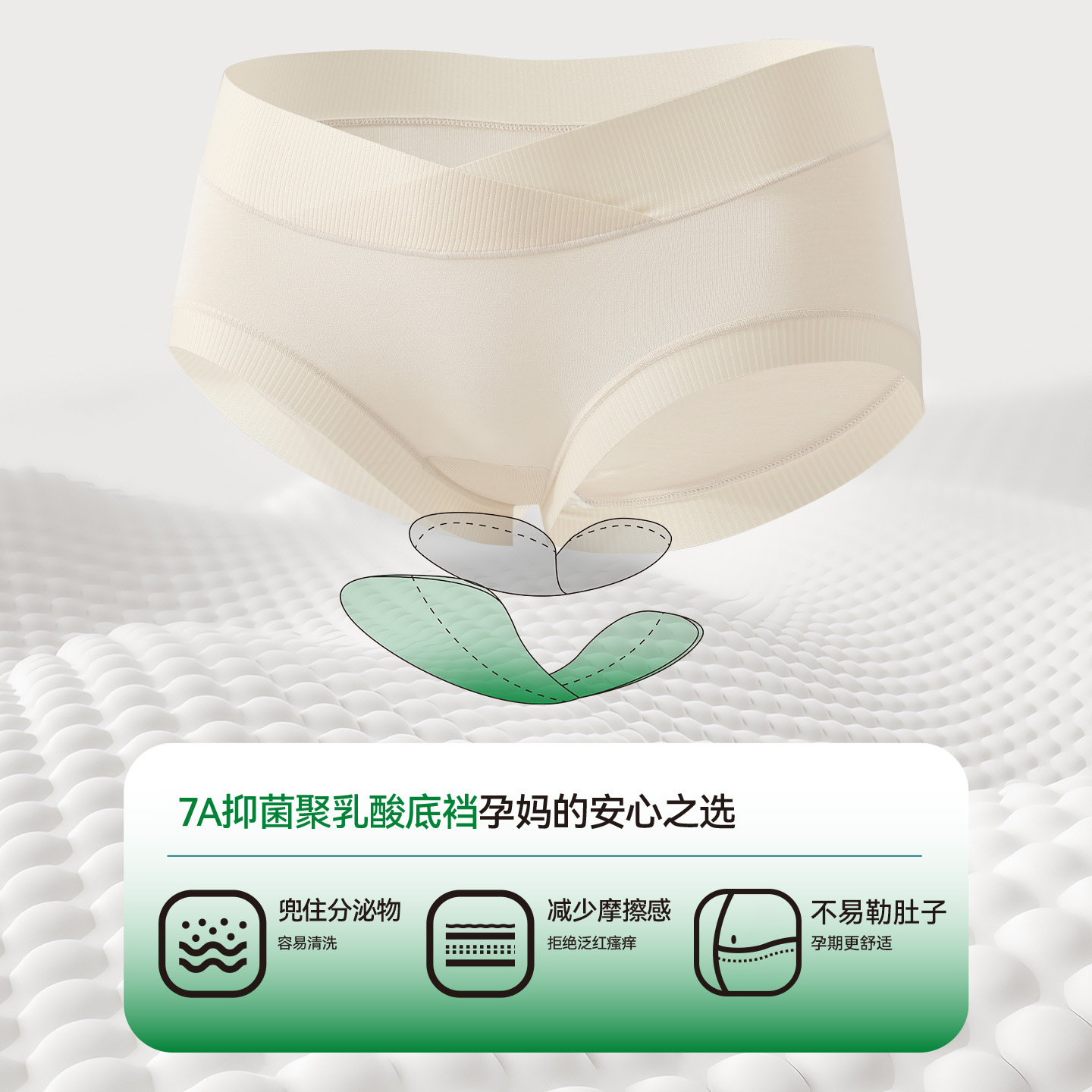 Ropa interior de maternidad verano modal embarazo medio y tardío soporte abdominal especial sin costuras polilactic ácido antibacteriano entrepierna bragas de gran tamaño