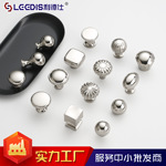 厂家直销法式实心衣柜橱柜拉手轻奢钛银复古家具五金单孔小把手