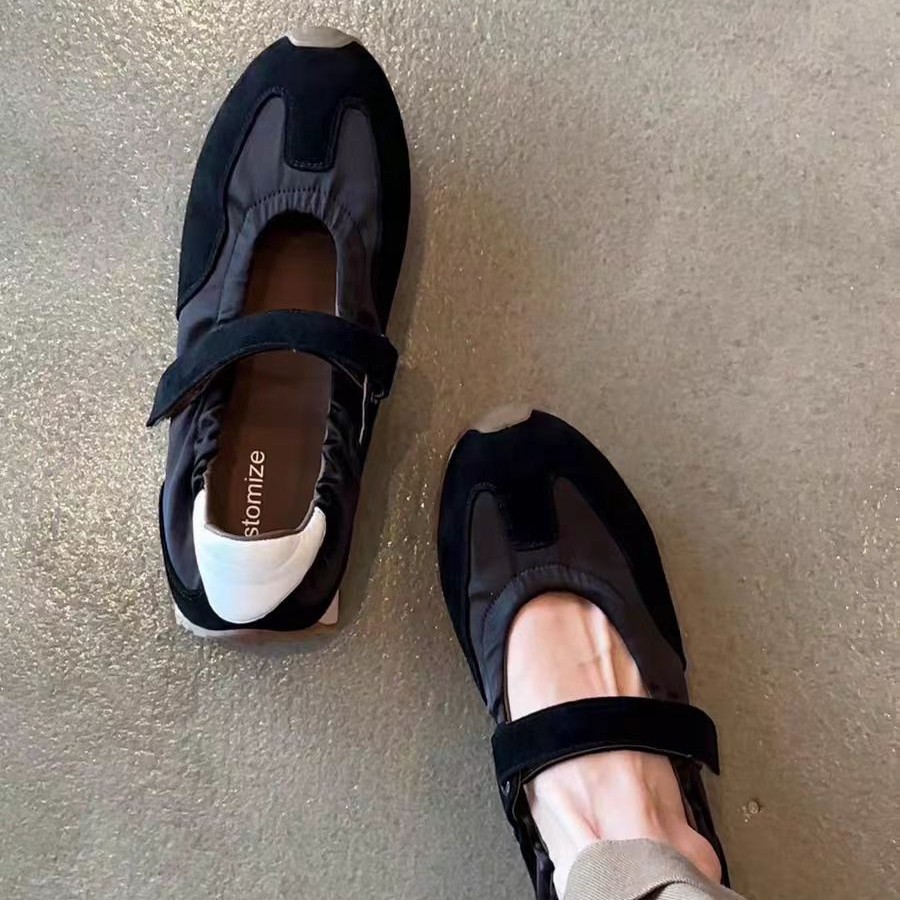 Pearl Ballet Thick-Soled Mary Jane Shoes for Women 2025 Summer New Shallow Mouth German Training Shoes Retro Sports Casual Shoes