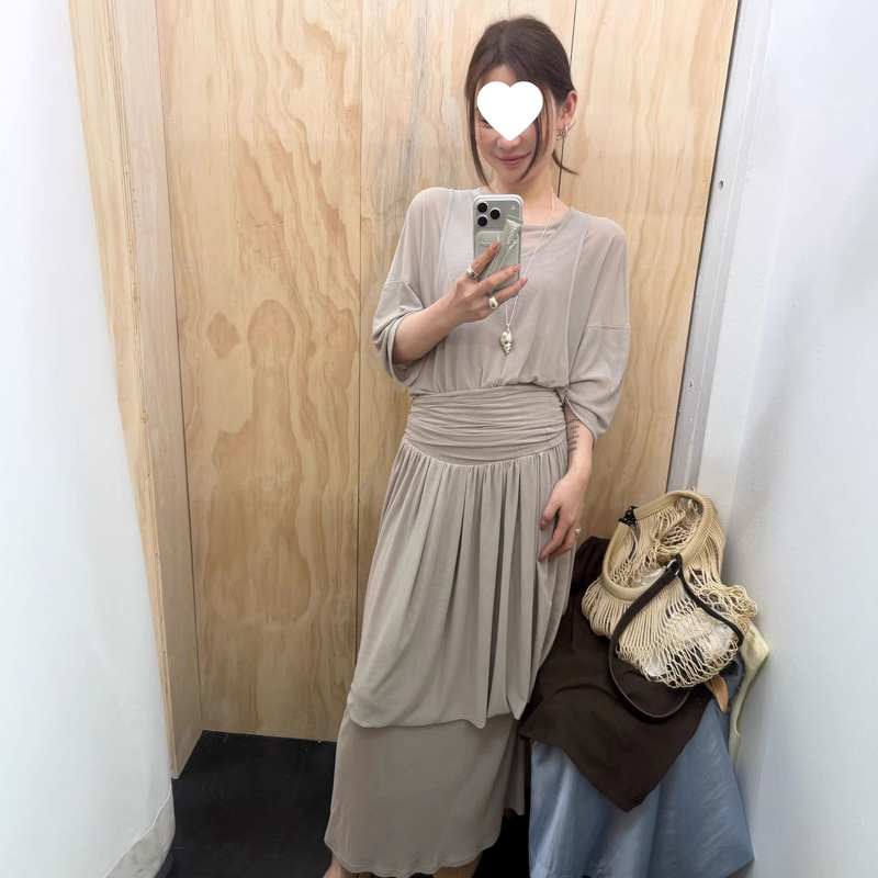 In Stock: E*Aire Same Style, Layered Fake Two-Piece Waist-Cinching Slimming Elegant French-Style Dress for Summer In Stock: E*Aire Same Style, Layered Fake Two-Piece Waist-Cinching Slimming Elegant French-Style Dress for Summer