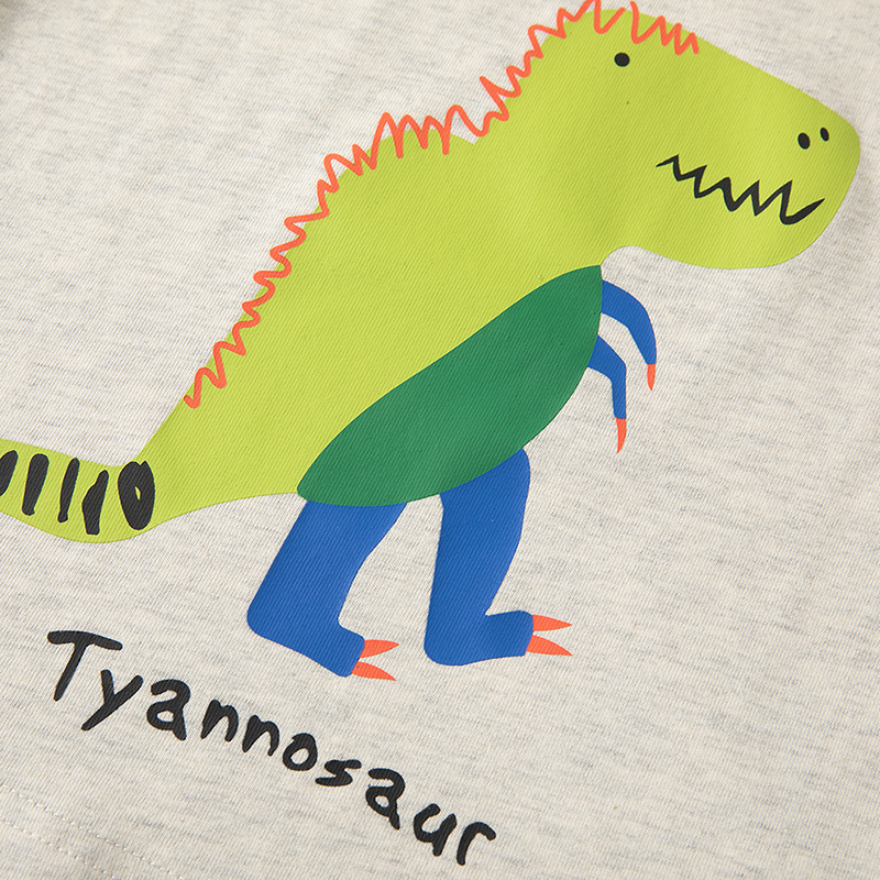 Ropa para niños Suministro transfronterizo Camiseta de manga larga para niños Patrón de dinosaurio Camisa de fondo para niños de moda Ropa de comercio exterior para bebés al por mayor