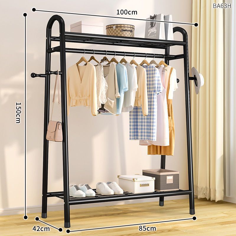 Tendedero, piso, piso, dormitorio, perchero, balcón, perchero, poste de ropa simple para el hogar, estante de ropa para el dormitorio