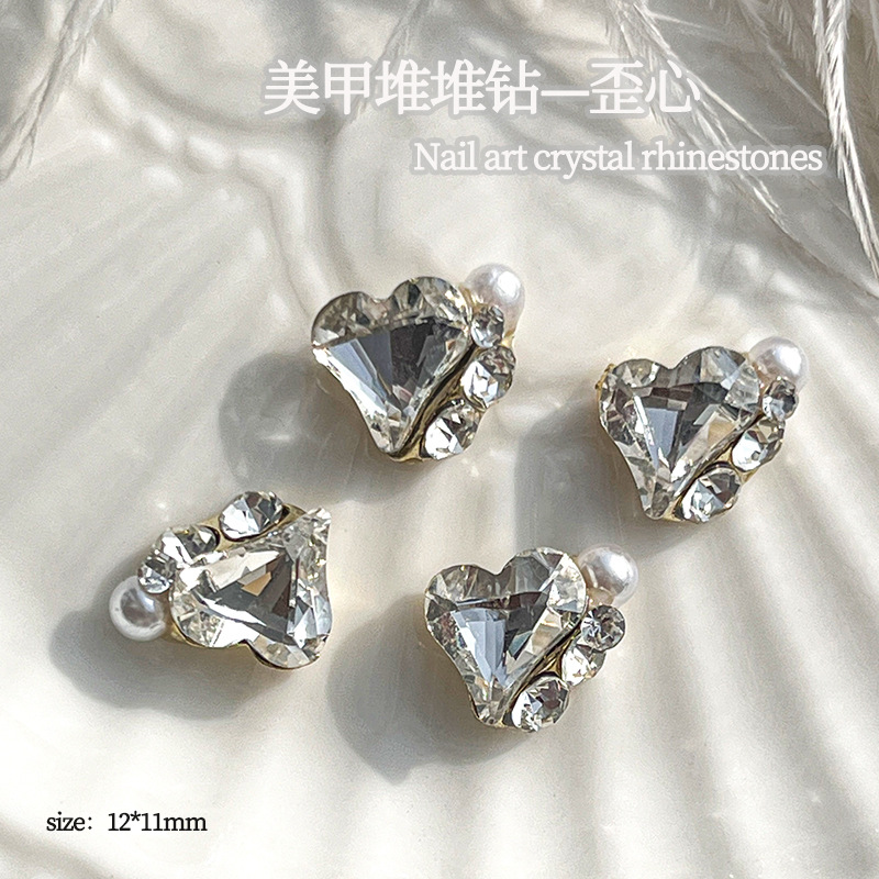 Manicura pila diamante Maillard rhinestone aleación tridimensional perla diamante hecho a mano cristal diamante pila diamante manicura accesorios de la joyería