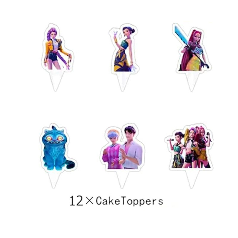 现货猎魔女团生日派对横幅装饰用品KPop女团拉旗气球套装布置用品|undefined