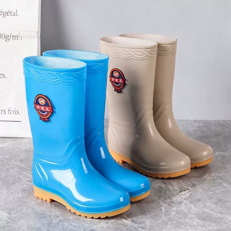 Высокие и средние резиновые сапоги женские дождевые сапоги модные водонепроницаемые нескользящие водяные ботинки для стирки кухонной работы резиновые ботинки наконечные ботинки для ведра обуви