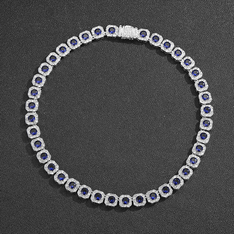 Fashion Geometric Alloy Inlay Rhinestones Unisex Necklace 1 Piece