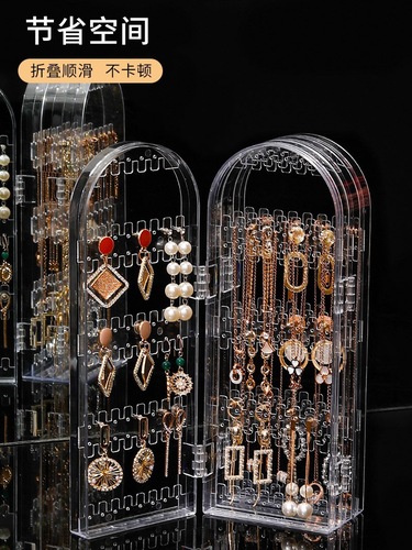 Display rack jewelry live storage rack necklace earring stud holder rotating accessory earring display rack stand