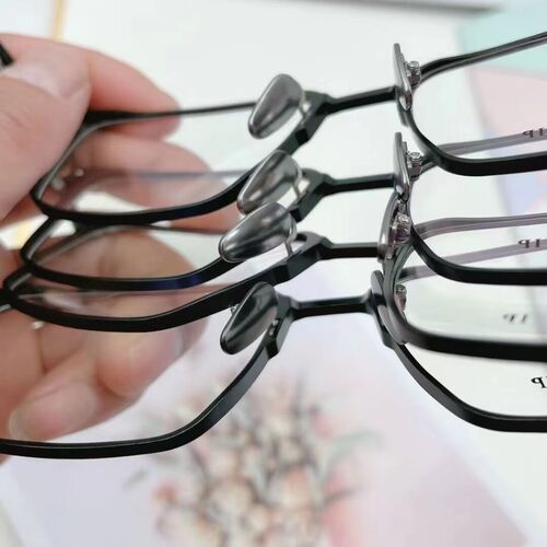 Aluminum magnesium titanium men's business frame pure titanium myopia glasses frame fashion retro wide-brimmed optical glasses frame Buick Chamon