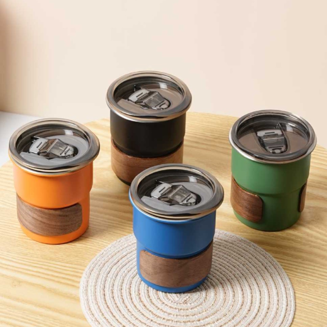 Vaso de una sola capa de acero inoxidable 304 con logo impreso, vaso para cerveza, taza de café para camping al aire libre, modelo superventas transfronterizo