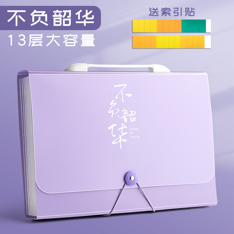 A4 Bolsa de archivos Carpeta multicapa Los estudiantes de primaria utilizan papeles de papel de prueba de intersticiales transparentes para organizar los papeles de la bolsa de órganos de la escuela secundaria