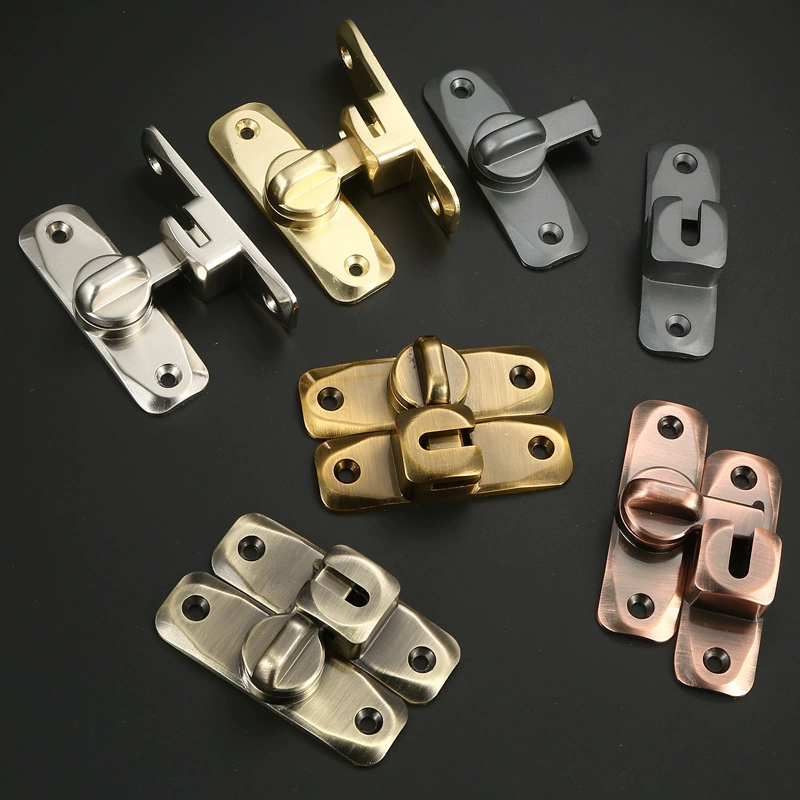 Замок для двери ванной комнаты без сверления, твердая защелка из цинкового сплава, противоугонная защелка для ванной комнаты без сверления, из цинкового сплава