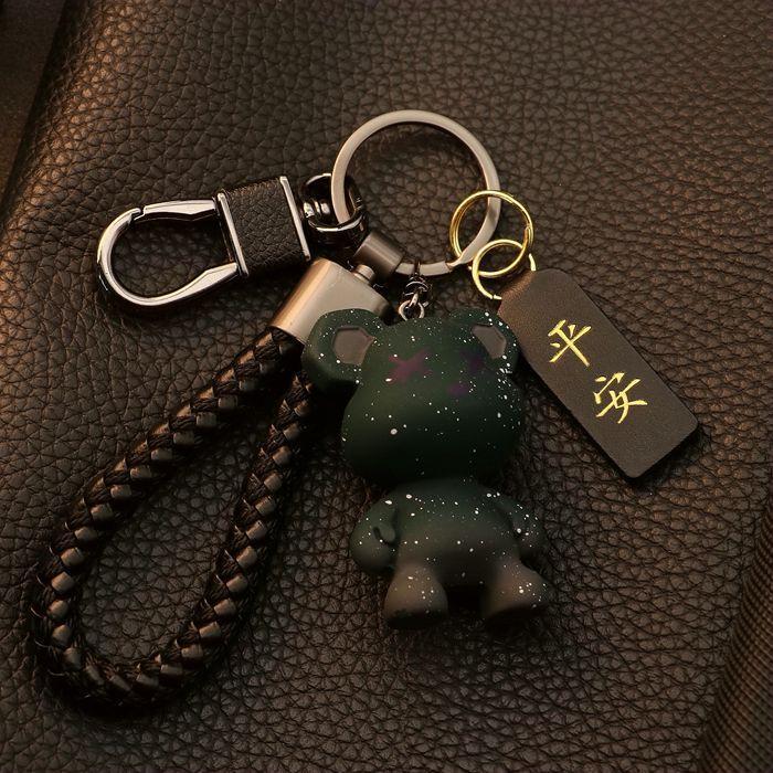 Green Color-changing Bear Gun Eight-button Woven Rope Black Peace