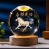 6 cm crystal ball-horse to success