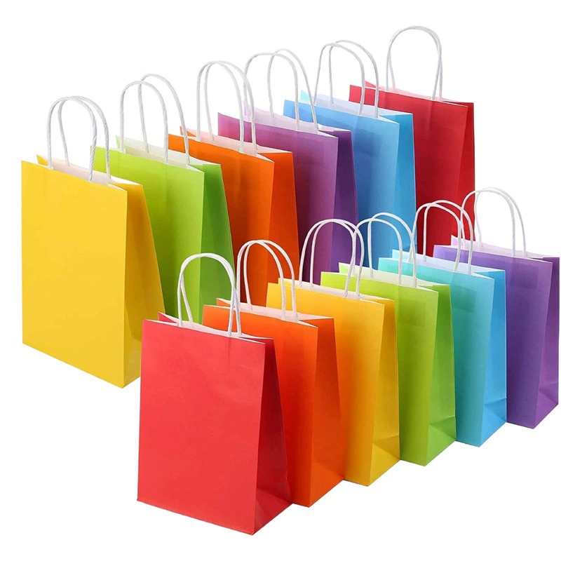 В наличии однотонный портативный крафт-бумажный пакет чай с молоком кофе на вынос упаковочный пакет цветной Подарочный пакет для покупок Универсальный