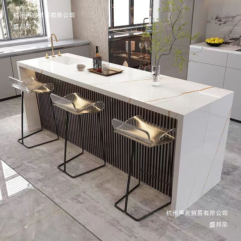 Manufacturer Marble Sideboard Bar Table Home Island Table Dining Table Integrated Open Island Cabinet Separate Bar Table