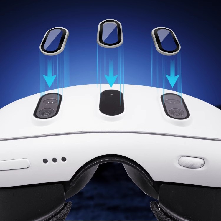 Aplicable a quest3VR película endurecida adhesivo protector de alta definición metal ojo de halcón adhesivo protector de lente anti-rascar, anti-desgaste y antipolvo