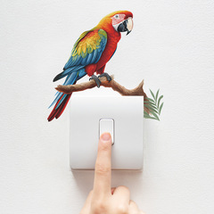 可愛樹枝小鳥兒童臥室玄關客廳家居開關貼裝飾牆貼貼紙自粘批發