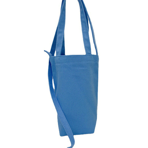 Cup cover bag can be worn across the body, simple solid color water bottle bag, portable water cup, portable protective cover canvas bag