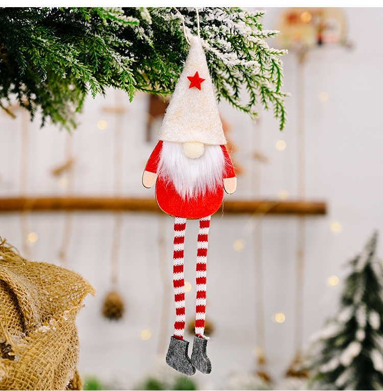 Wholesale Christmas Rudolph Hanging Legs Doll Pendant Decoration Nihaojewelry display picture 4