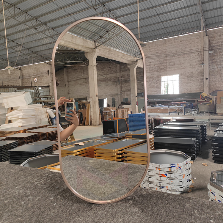 铝合金边框镜子厂家生产现代简约浴室镜壁挂式梳妆镜洗漱台化妆镜