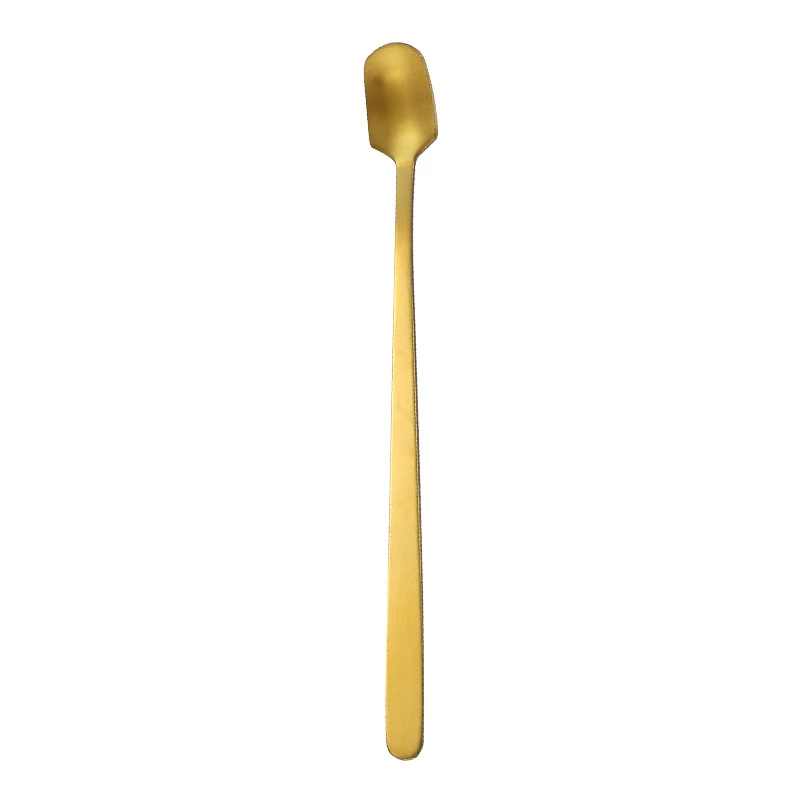 Spoon stainless steel, creative golden coffee mixing stick