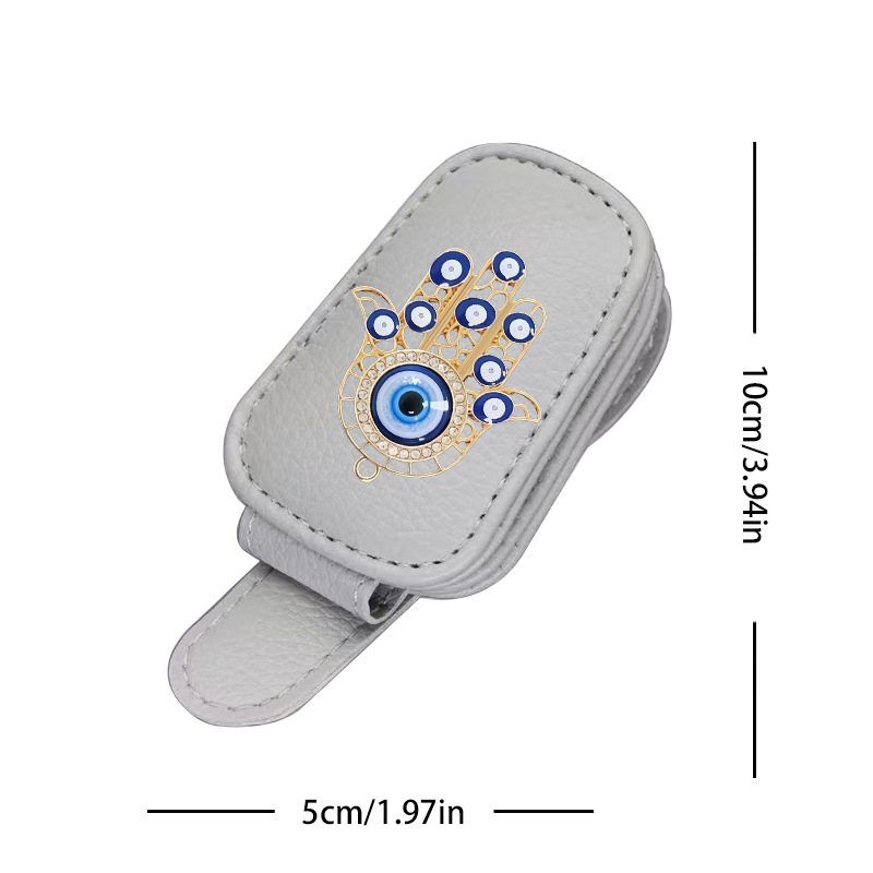 Gray cross-border bestseller sunglasses holder, creative car sun visor storage, palm-shaped eye glasses clip for car