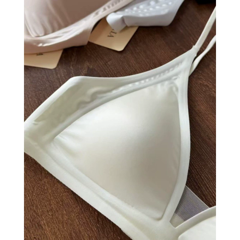 Benefits for small breasts New LP Seamless Mesh Deep V French Triangular Cup Bra