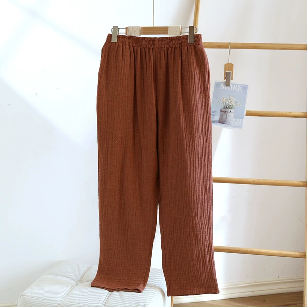 Hemmed four-layer trousers-men's coffee