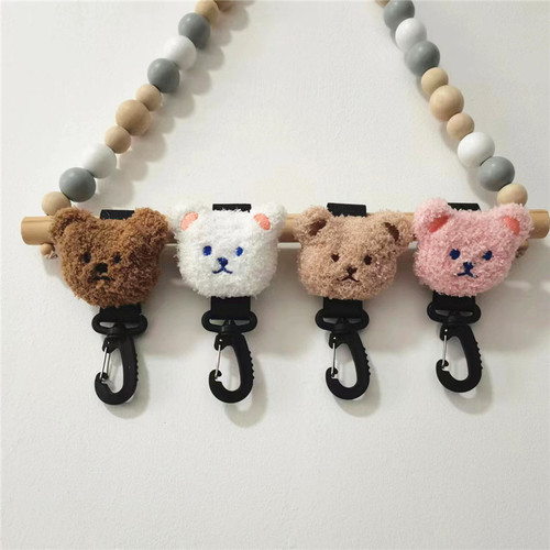 ins Korean style bear head stroller Velcro buckle stroller accessories umbrella stroller stroller walking artifact hook