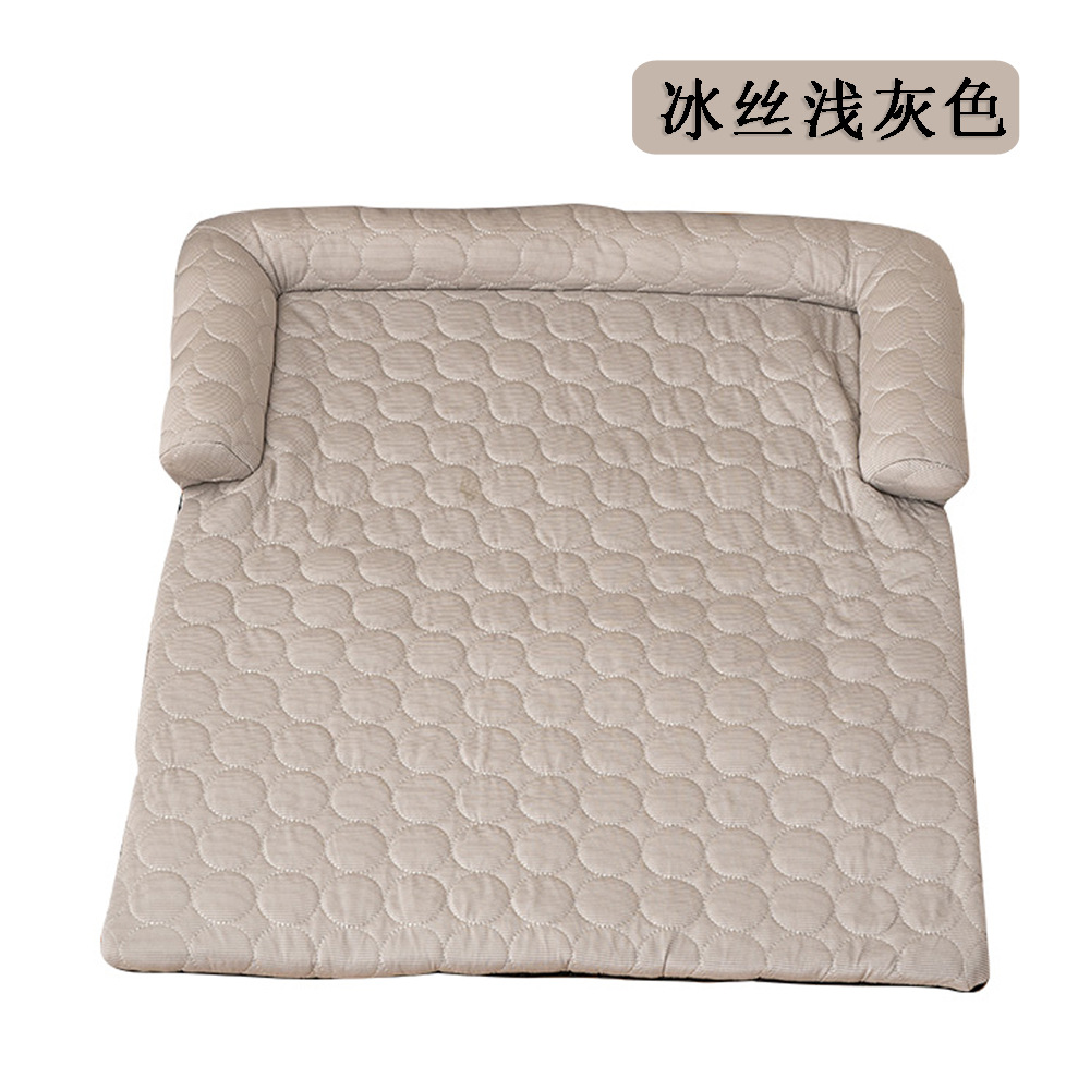 Sofá de seda de hielo transfronterizo para mascotas, compresión de cuatro estaciones, cama para gatos desmontable, perros
