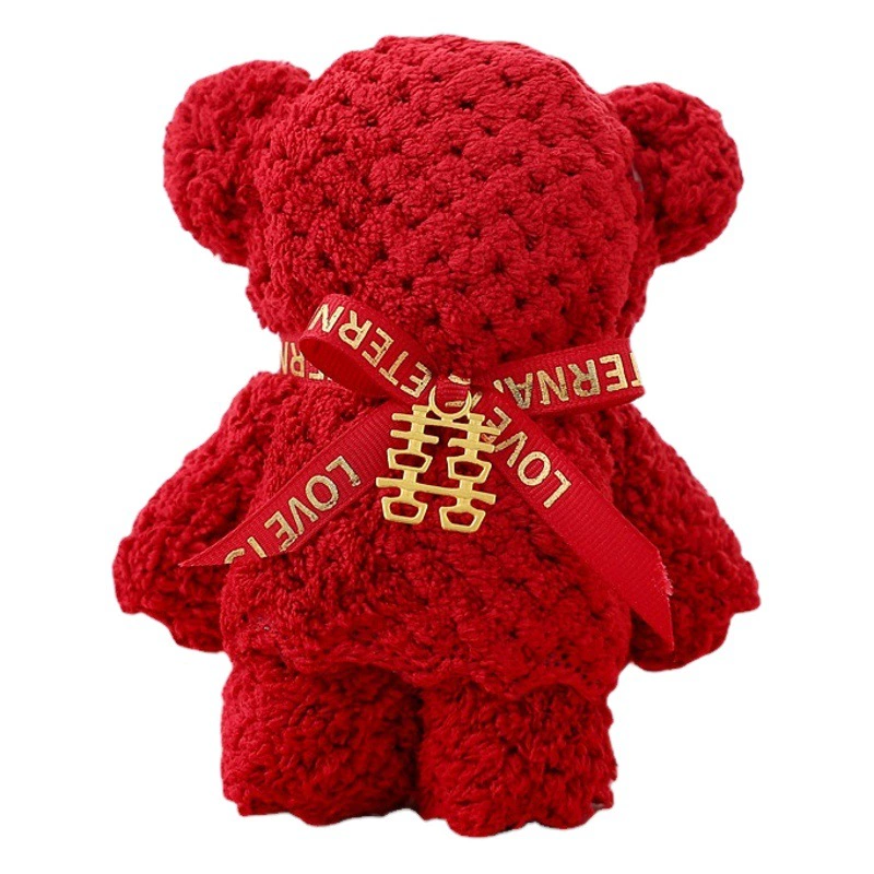 Медведь полотенце квадратный ручной подарок красный ананас коралловый флис Свадебный магазин подарок на день рождения подружки невесты ручной подарок