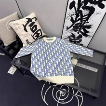 跨境新款大牌同款服装潮牌男装长袖毛衣男女同款格纹制针织外套潮