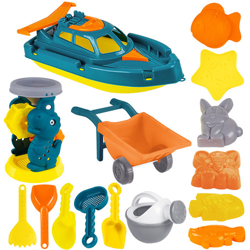 Summer hot selling beach bucket set hourglass sand digging shovel stencil set sand pool snow summer toys wholesale