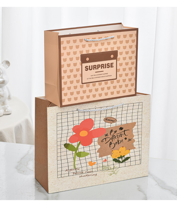 Holiday, Daily Occasion Cute Cartoon Letter White Cardboard Holiday Daily Gift Wrapping Supplies