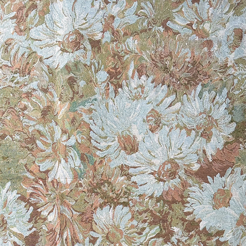 复古小熊花卉散花色织提花布服装布料花卉包装面料桌布抱枕做衣服|undefined