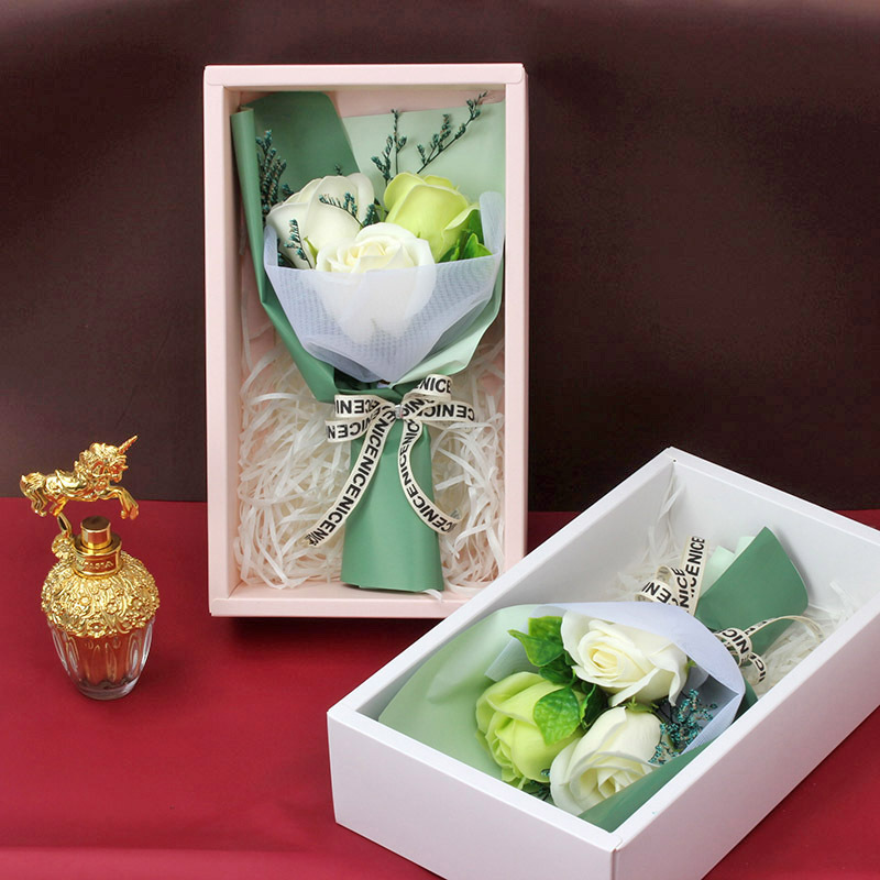 Sanba Festival regalo avanzado hecho a mano ramo para novia Rosa jabón ramo caja de regalo decoración de la boda regalo de mano