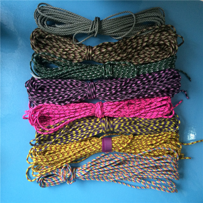 供应各色迷彩七芯伞绳 尼龙伞绳  涤纶九芯伞绳 户外伞绳