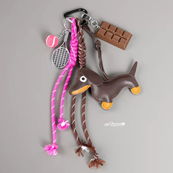 T43 [Black Love Buckle] Rose Red Brown King Kong + Rose Red Tennis + Chocolate + Brown Dachshund