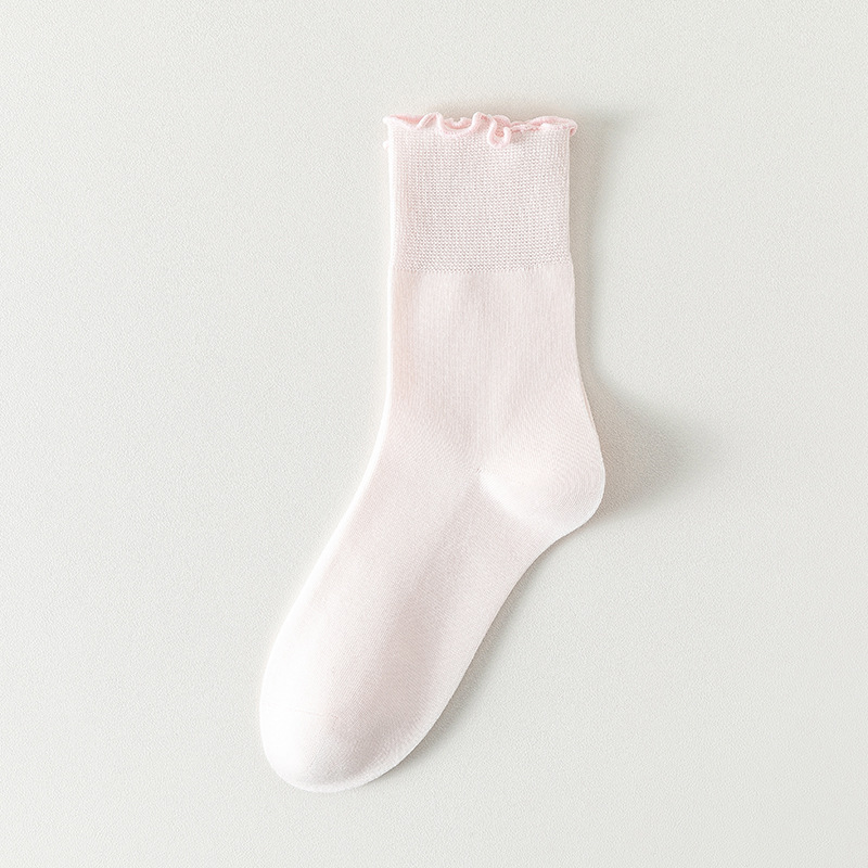 Calcetines de algodón de color sólido para mujeres verano en una máquina sin costuras de hueso envasado independiente calcetines de mujer al por mayor